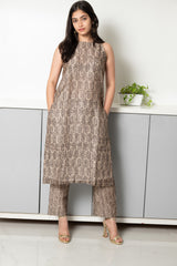 Okar Print-Kurtha with Side Pocket maheshwari silk, plant base dye by NEELMII
