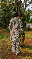 Gray Tulip Handblock Cotton Co-ord Set