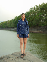 Dabbu Heart Printed Co-ord Set Color - Indigo Blue