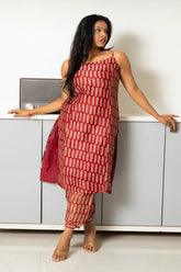 Dabbu Print 2-Piece Kurta in Maheshwari Silk