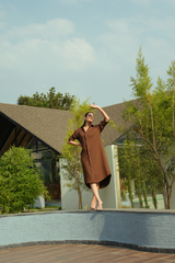 Shirt Dress - Chocolate Brown