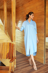 Shirt Dress - Sky Blue