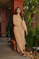 Linen Co-ord Set Color - Beige