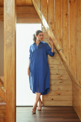 Shirt Dress - Royal Blue