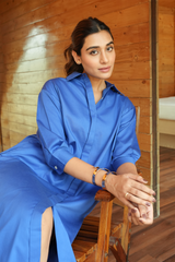Shirt Dress - Royal Blue