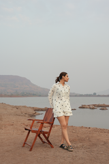 Dabbu Heart Printed Co-ord Set Color - White
