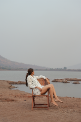 Dabbu Heart Printed Co-ord Set Color - White