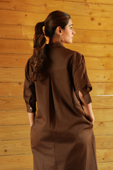 Shirt Dress - Chocolate Brown