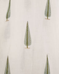 Neelmii Nirvana Leaf Print Mul Cotton Kurta Set – Handblock Print