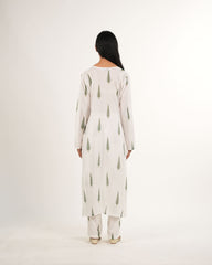 Neelmii Nirvana Leaf Print Mul Cotton Kurta Set – Handblock Print