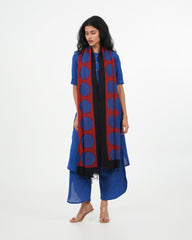 Royal Blue Cotton Kurta (3/4 sleeves)