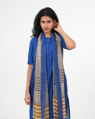 Royal Blue Cotton Kurta (3/4 sleeves)