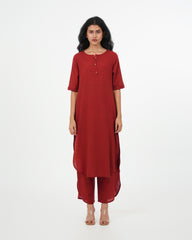 Maroon Kurta (3/4 sleeves)