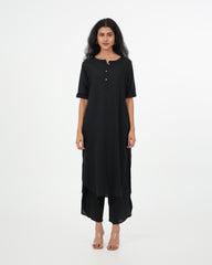 Black Kurta (3/4 sleeves)