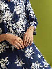 Neelmii Blue Chikan Saaz Kurta (Blue kurta)