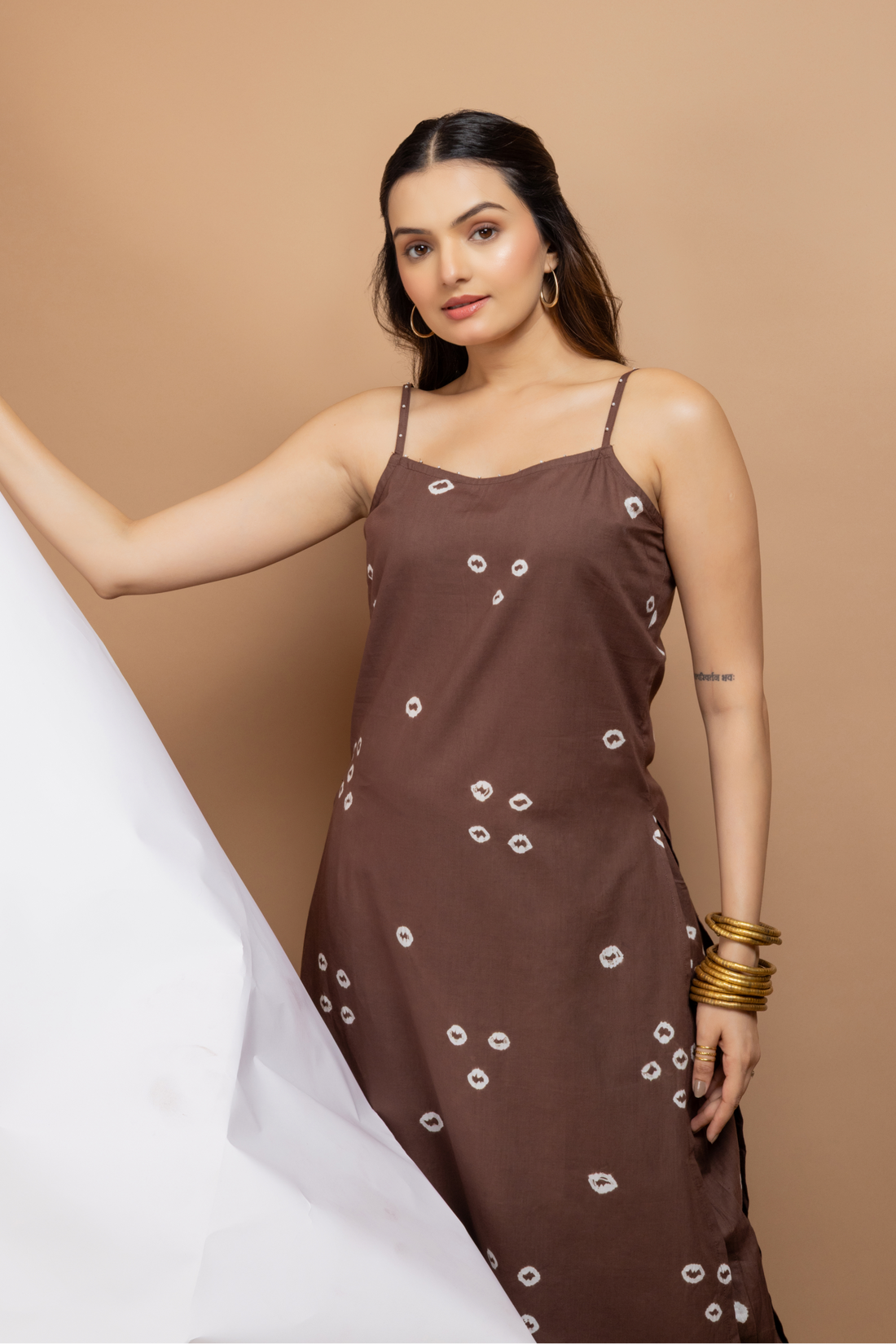 Tie & Dye Co-ord Set  Chocolate Brown