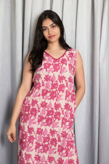 Cotton Kurtha Set with Dabbu Print - Plant-Based Hand Block Design
