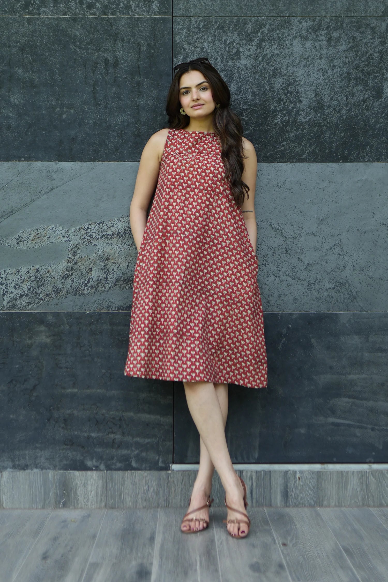 Lotus Dabbu Block Printed Kurta
