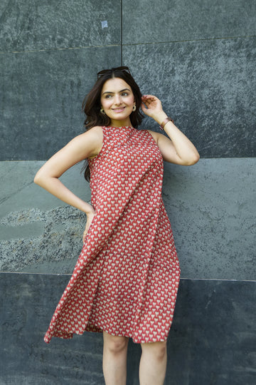 Lotus Dabbu Block Printed Kurta
