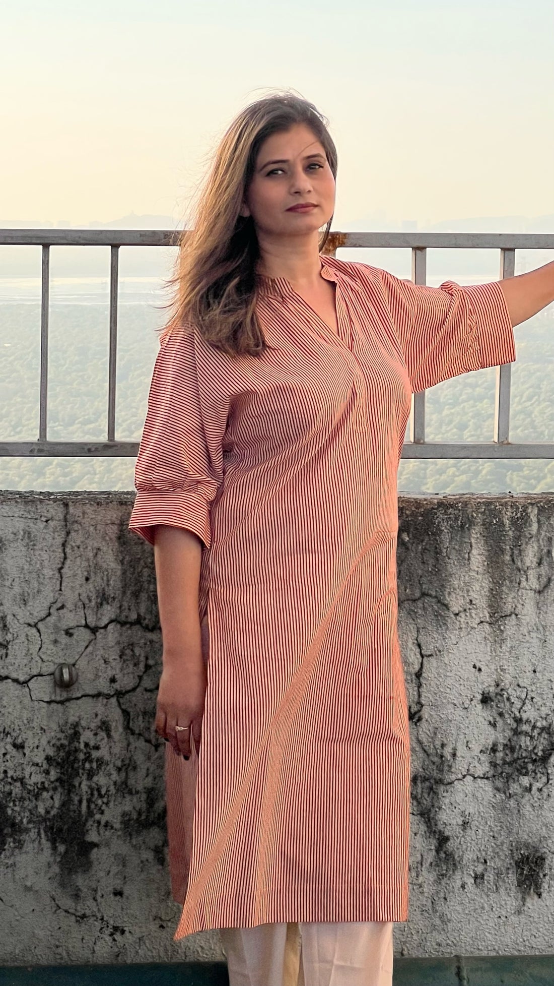 Striped Cotton 2-Piece Kurta Set