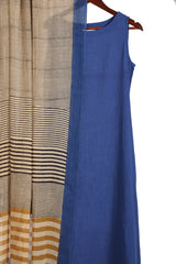 Royal Blue Cotton Kurta (sleeveless)