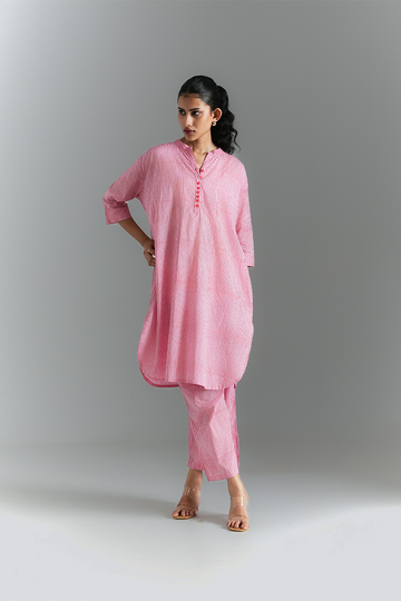 Berry Pinestriped Co-ord Set (Pink & Red)