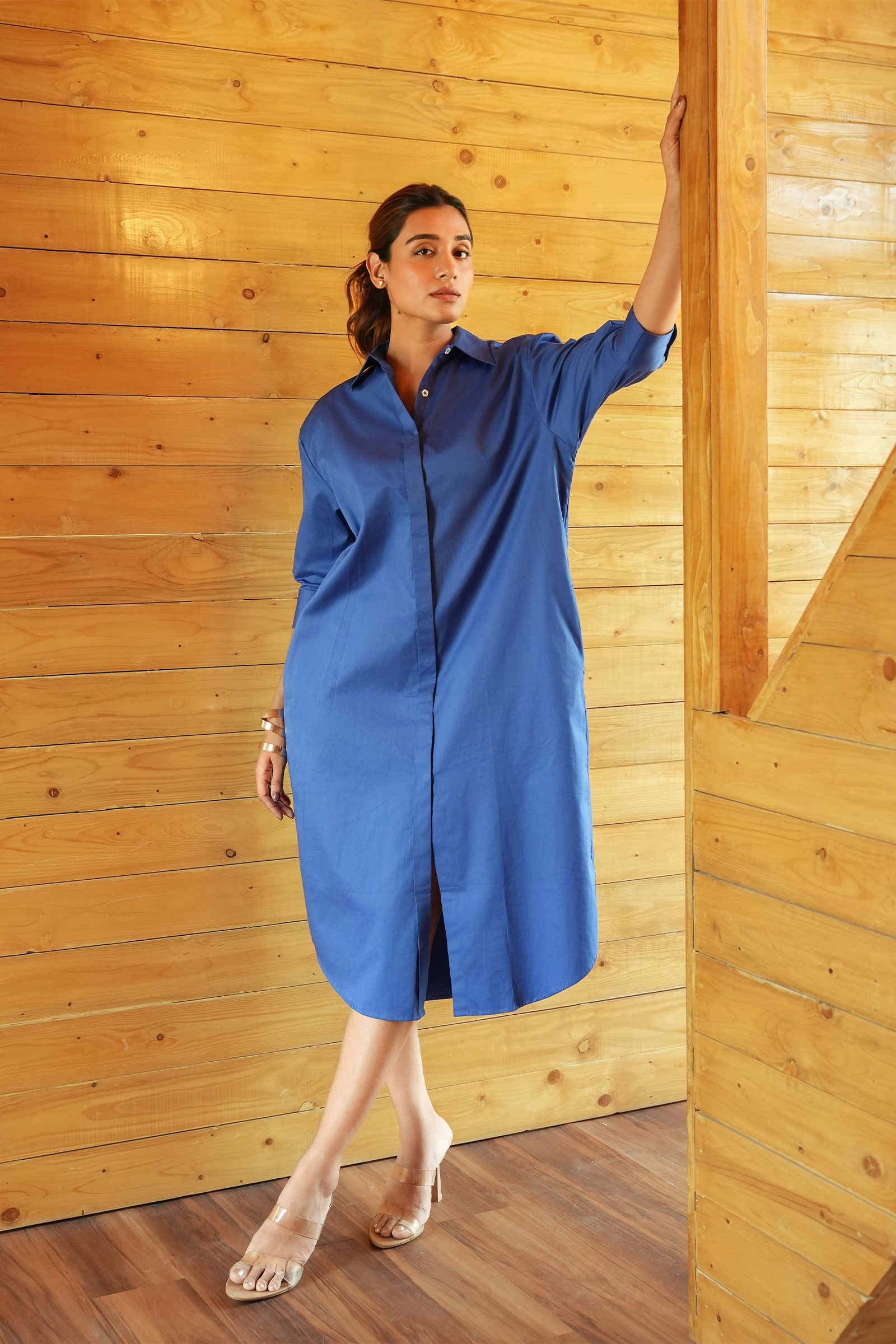 Shirt Dress - Royal Blue