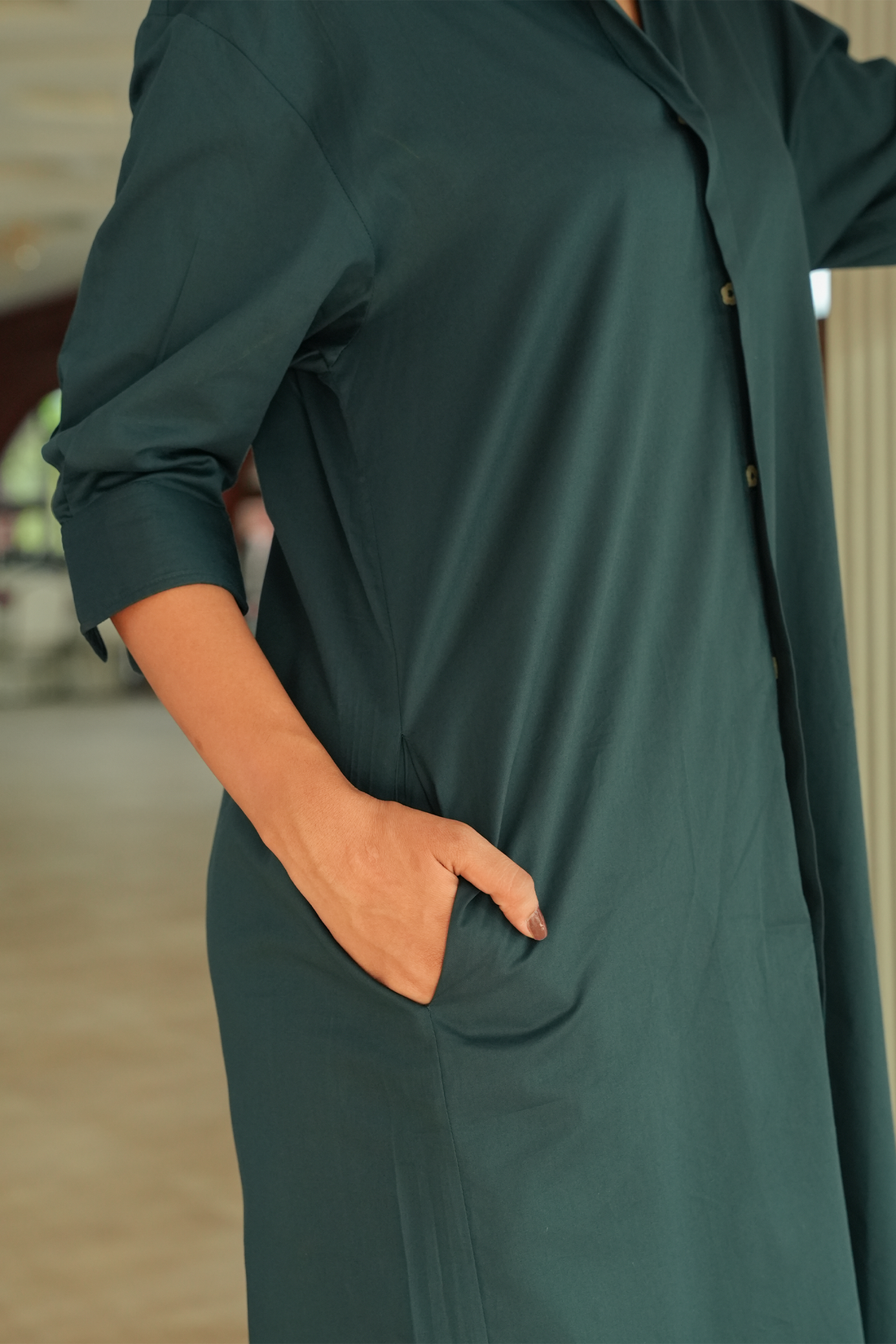 Shirt Dress - Deep Teal