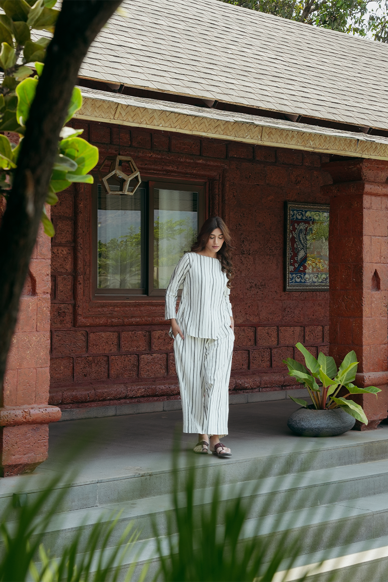 Organic Cotton Co-ord Set Color - Ivory