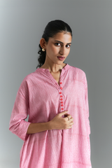 Berry Pinestriped Set (Pink & Red)