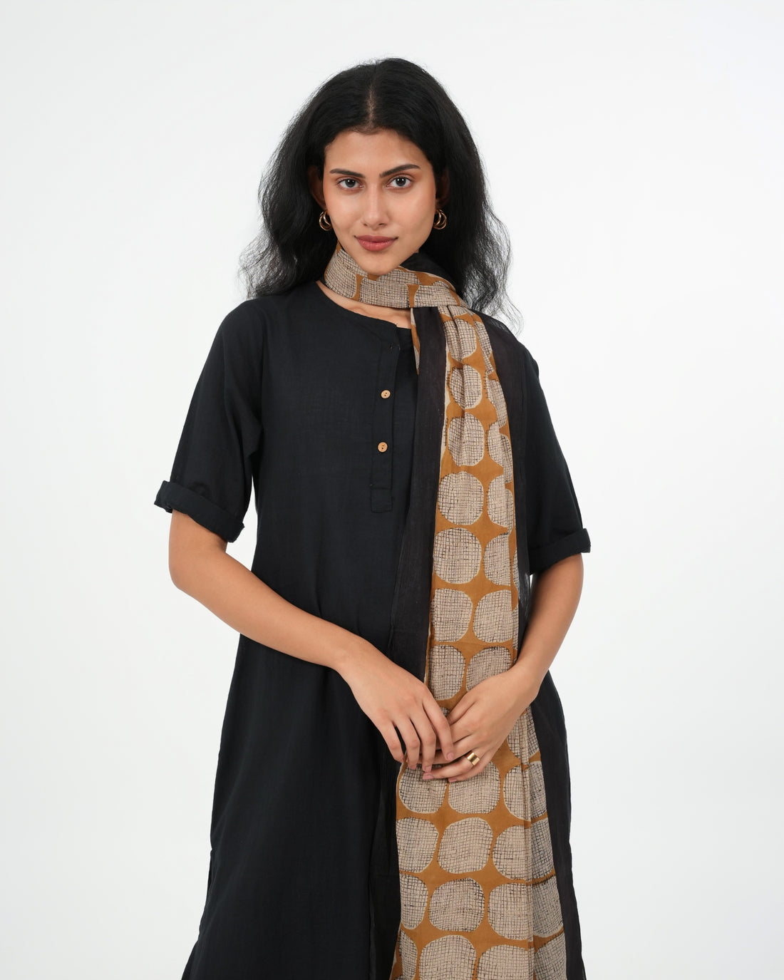 Black Kurta (3/4 sleeves)