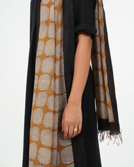 Black Kurta with Brown/Grey Dupatta (sleeveless)