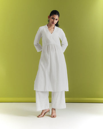 2-Piece Mogra Safedi Bloom Kurta Set