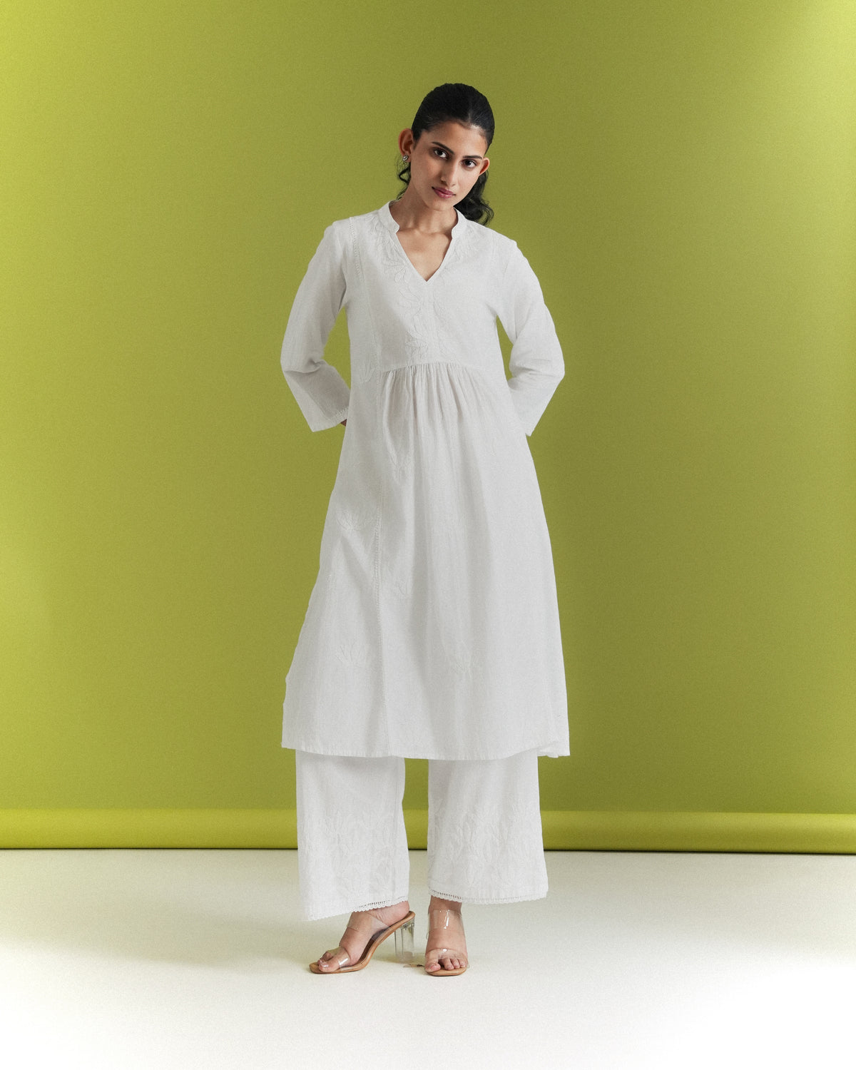 2-Piece Mogra Safedi Bloom Kurta Set