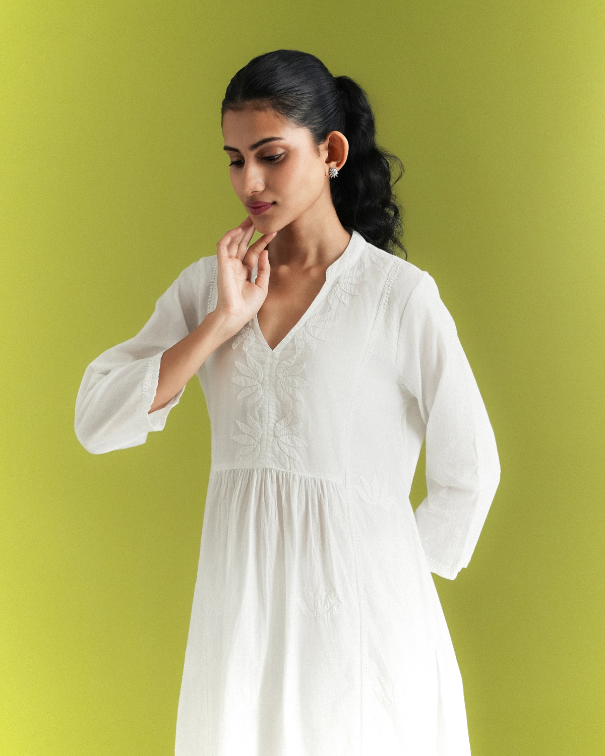2-Piece Mogra Safedi Bloom Kurta Set
