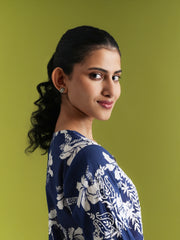 Neelmii Blue Chikan Saaz Kurta (Blue kurta)