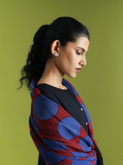 Royal Black Cotton Kurta (3/4 sleeves)